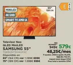 El Corte Inglés Samsung - televisor neo qled miniled 55 oferta