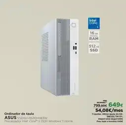El Corte Inglés Asus - ordinador de taula oferta