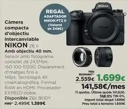 El Corte Inglés Nikon - camera compacta d'obièctiu intercaviable oferta