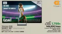 El Corte Inglés Sony - televisor rgb 55 oferta
