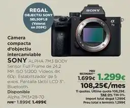El Corte Inglés Sony - camera compacta d'o objetivo intercaviable oferta