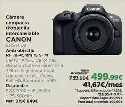 El Corte Inglés Canon - camera compacta d'objectiu intercaviable oferta