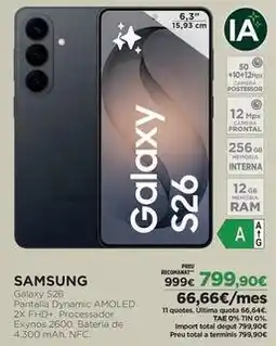El Corte Inglés Samsung - galaxy s26 pantalla advance oferta