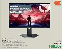 El Corte Inglés Lenovo - monitor gaming oferta