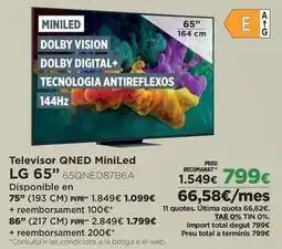 El Corte Inglés Lg - televisor qned miniled 65 oferta