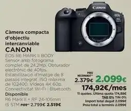 El Corte Inglés Canon - cámera compacta d'objectiu intercaviable oferta
