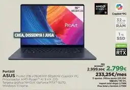 El Corte Inglés Asus - proart p16 h760ewp-sr240w oferta