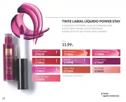 AVON Avon tinte labial líquido power stay oferta