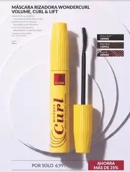 AVON Avon mascara rizadora wondercurl volume curl & lift oferta