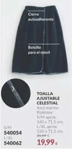 AVON TOALLA AJUSTABLE CELESTIAL oferta