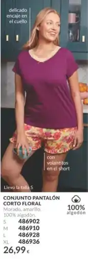 AVON Conjunto pantalón corto floral oferta