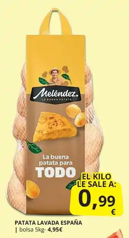 Supermercados MAS Meléndez patata lavada españa oferta