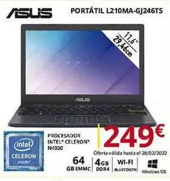 Dynos Informática Asus Portátil L210ma-gj246ts oferta