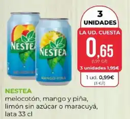 SPAR Nestea melocotón, mango y piña, limón sin azúcar o maracuyá oferta