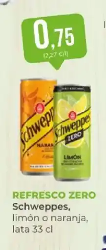 SPAR Schweppes refresco zero limón o naranja oferta