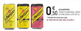 Schweppes tónica original, zero o pink zero