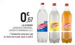 Comerco Cash & Carry La Casera gaseosa original, limón o naranja oferta
