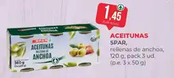 SPAR spar aceitunas rellenas de anchoa oferta