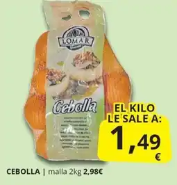 Supermercados MAS Lomar cebolla oferta