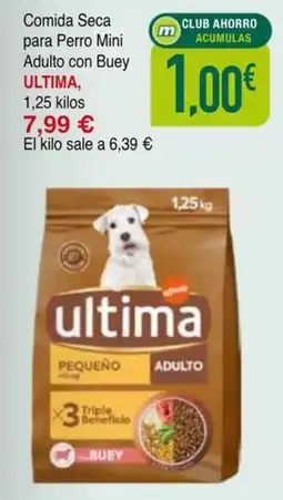 Masymas Ultima comida seca para perro mini adulto con buey oferta