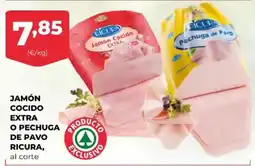SPAR ricura jamón cocido extra o pechuga de pavo ricura oferta