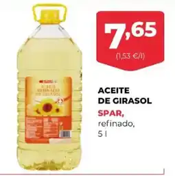 SPAR spar aceite de girasol refinado oferta