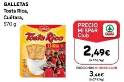 SPAR Cuétara Tosta Rica oferta