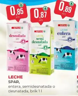 SPAR Leche spar, entera, semidesnatada o desnatada, brik 1 l oferta