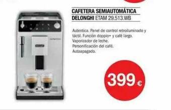 Milar Cafetera Semiautomática Delonghi Etam 29.513.wb oferta