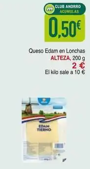 Masymas Alteza - queso edam en lonchas oferta
