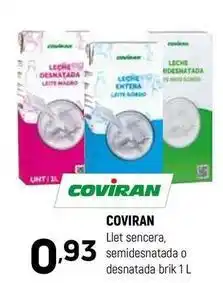 Coviran Coviran - llet sencera semidesnatada o desnatada oferta