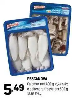 Coviran Pescanova - calamar net o calamars trossejats oferta