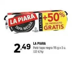 Coviran La piara - paté tapa negra oferta