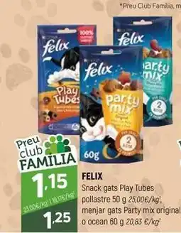 Coviran Felix - snack gats play tubes pollastre oferta