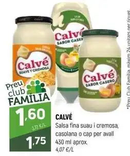 Coviran Calvé - salsa fina suau i cremosa oferta