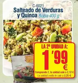Abordo Salteado de verduras y quinoa oferta