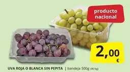 Supermercados MAS Uva roja o blanca sin pepita oferta