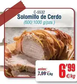 Abordo Solomillo de cerdo oferta
