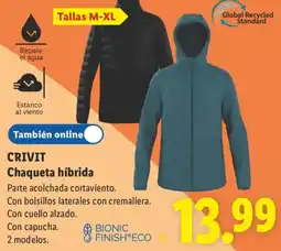 Lidl Crivit chaqueta híbrida oferta