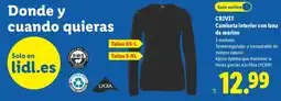 Lidl Crivit camiseta interior con lana de merino oferta