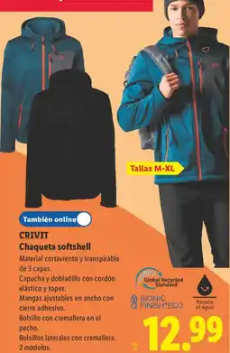 Lidl Crivit chaqueta softshell oferta