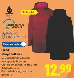 Lidl Crivit abrigo softshell oferta