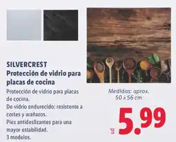 Lidl Silvercrest protección de vidrio para placas de cocina oferta