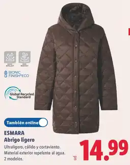 Lidl Esmara abrigo ligero oferta