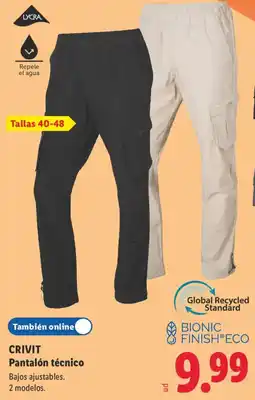 Lidl Crivit pantalón técnico oferta