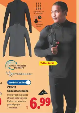 Lidl Crivit Camiseta tecnica oferta
