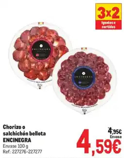 Makro Encinegra chorizo o salchichón bellota oferta