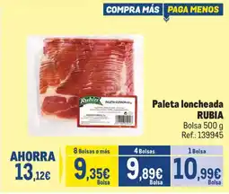 Makro Rubia paleta loncheada oferta