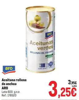 Makro Aro aceituna rellena de anchoa oferta