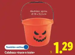 Lidl Calabaza «truco o trato» oferta